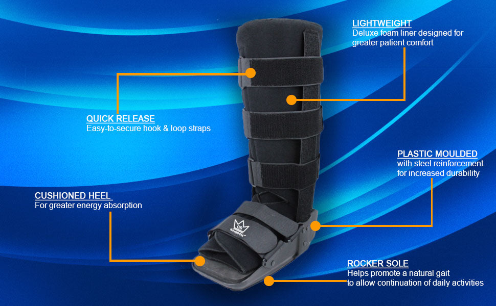 Kingdom GB v2 Fixed Fracture Ankle Walker Boot Brace FDA ISO13485 Approved