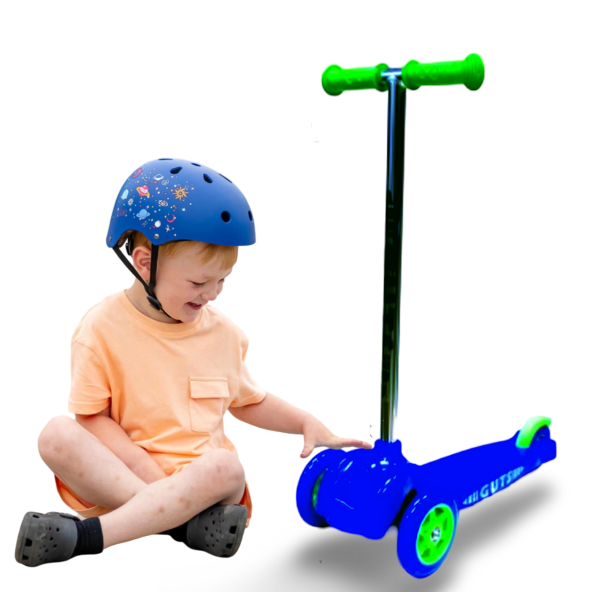 Kingdom GB Trail Twister Push Scooter Kids Boys Girls Tri Wheeled Ride On