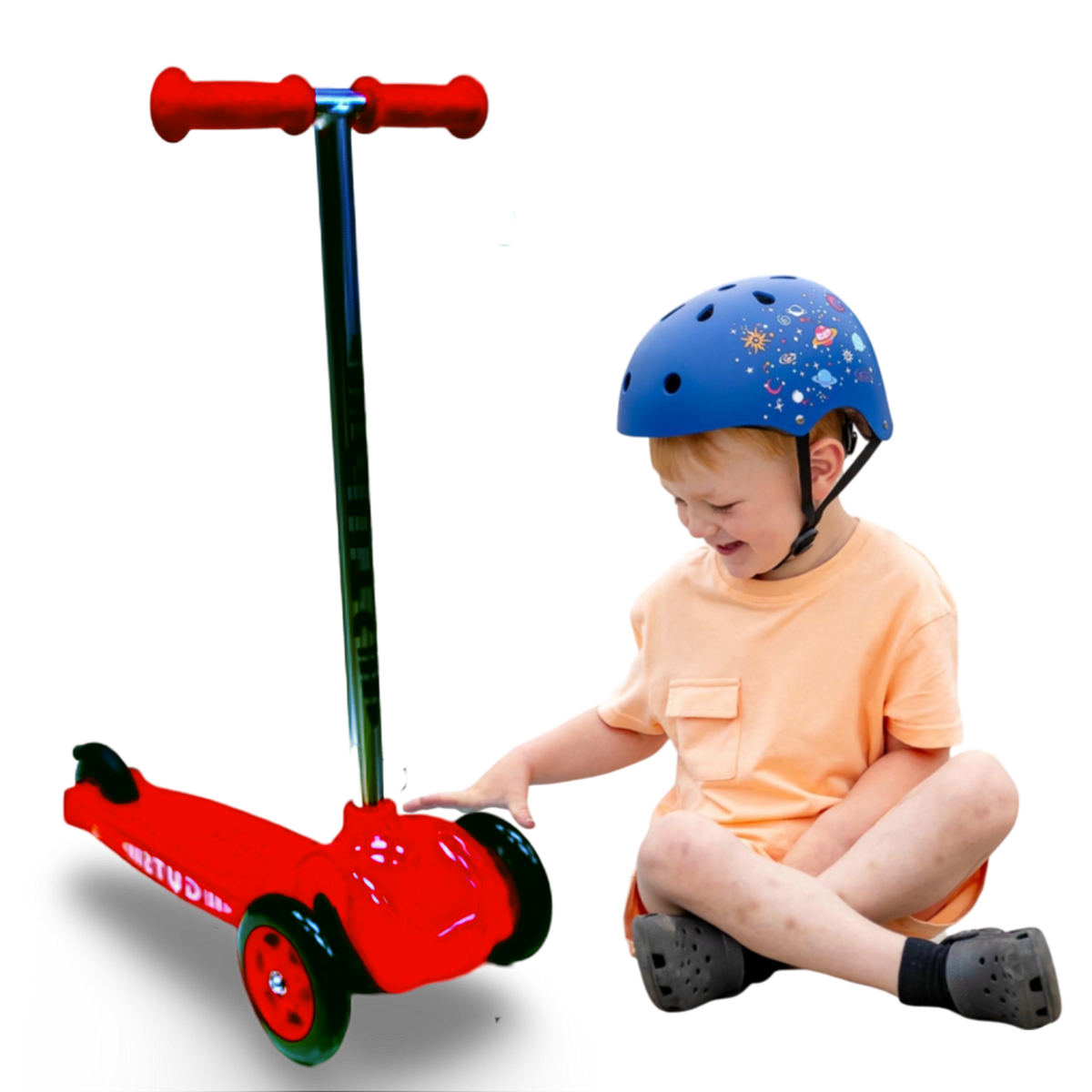 Kingdom GB Trail Twister Push Scooter Kids Boys Girls Tri Wheeled Ride On